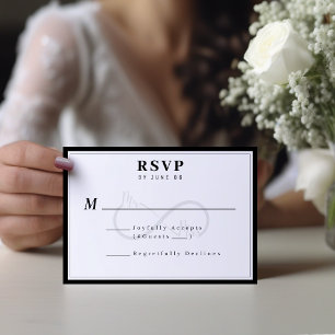 ミスター・アンド・ミセス・インフィニティ・シンボル結婚ズ 出欠カード