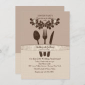 ミスター・アンド・ミセス・カッターズ・ディナー・パーティの招待状 招待状 (正面/裏面)