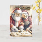 ミスター・アンド・ミセス・クラーク可愛いクリスマスパーソナライズされた カード (黄色い花)