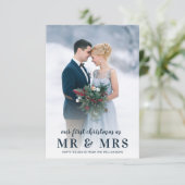 ミスター・アンド・ミセス |クリスマス結婚休暇のお知らせ サンキューカード (スタンド正面)