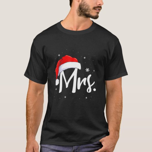 ミスター・アンド・ミセス・クリスマス・サンタクロースが彼にマッチした Tシャツ (正面)