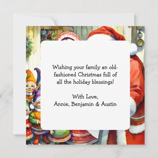 ミスター・アンド・ミセス・クロース、クッキーと小妖精や小人・クリスマス (裏面)