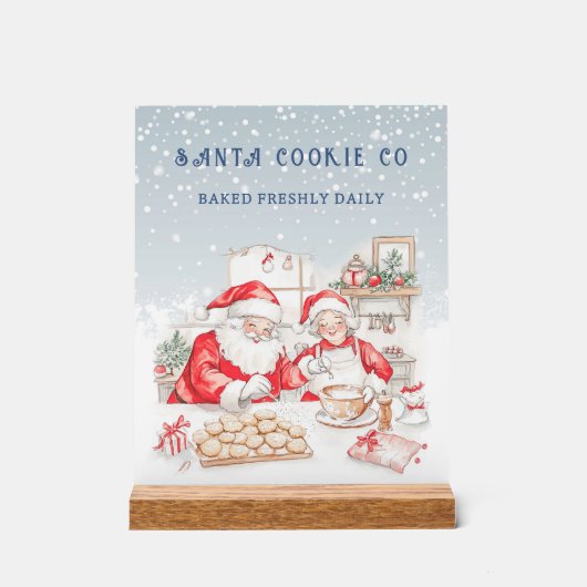 ミスター・アンド・ミセス・クロース・クリスマス・クッキー アクリルサイン (正面)