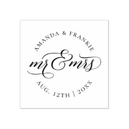 ミスター・アンド・ミセス |スクスタイリッシュリプ結婚トの名前と日付 ラバースタンプ