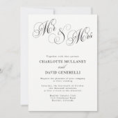 ミスター·アンド·ミセス·スクリエレガントプト結婚式招待状 招待状 (正面)