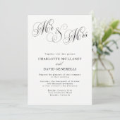 ミスター·アンド·ミセス·スクリエレガントプト結婚式招待状 招待状 (スタンド正面)
