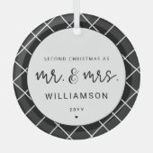 ミスター・アンド・ミセス・セカンド・クリスマスエレガント ガラスオーナメント (正面)