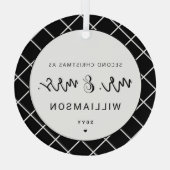 ミスター・アンド・ミセス・セカンド・クリスマスエレガント ガラスオーナメント (裏面)