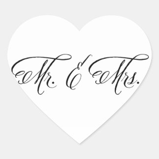ミスター・アンド・ミセス・ハート・ラベル・ステッカー ハートシール
