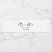 ミスター・アンド・ミセス・パーソナライズされた結婚式の引き出物・ウェルカム ペットボトルラベル (シングルラベル)