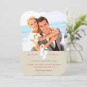 ミスター・アンド・ミセス・ビーチサンダルビーチ結婚式発表 招待状 (スタンド正面)