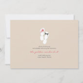 ミスター・アンド・ミセス・ピンクハイビスカスビーチサンダルビーチ結婚式 招待状 (裏面)