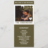 ミスター・アンド・ミセス・フォトブロックハート結婚ズ プログラム (正面)