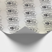 ミスター・アンド・ミセス・ブラック・プリント・オンホワイト | 結婚s ラッピングペーパー (角)