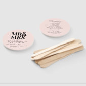 ミスター・アンド・ミセス・ミニマエレガントリストモダン・結婚式 プログラム ハンドファン (組立なし)