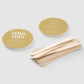 ミスター・アンド・ミセス・ミニマエレガントリストモダン・結婚式 プログラム ハンドファン (組立なし)