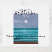 ミスター・アンド・ミセス・ムーンライトビーチ結婚式テーマ ビールラベル (シングルラベル)