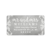 ミスター・アンド・ミセス・モノグラムシルバーホリデイ差出人住所 ラベル (正面)