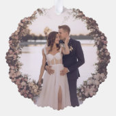 ミスター・アンド・ミセス・初めてのクリスマス写真 オーナメントカード (裏面)