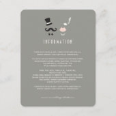 ミスター・アンド・ミセス・口ひげとリップ・ヴィンテージ・シック結婚ズ エンクロージャーカード (正面)