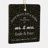 ミスター・アンド・ミセス・結婚したクリスマス セラミックオーナメント (右)