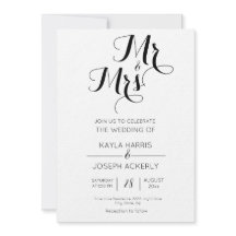 ミスター・アンド・ミセス・結婚式招待状・カード
