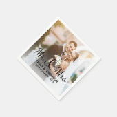 ミスター・アンド・ミセス | 結婚s |フォトカスタムペーパーナプキン スタンダードカクテルナプキン (角)