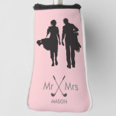 ミスター・アンド・ミセス・赤面・ピンク |ゴルフモダンプレーヤーのカップル ゴルフヘッドカバー (回転90)