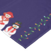 ミスター・アンド・ミセス・雪だるま・クリスマスライト テーブルクロス (アングル)
