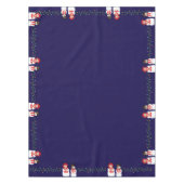 ミスター・アンド・ミセス・雪だるま・クリスマスライト テーブルクロス (正面)