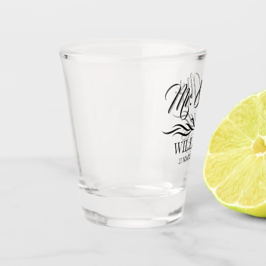 ミスター·アンド·ミパーソナライズされたセス·サナミューム·結婚式の引き出物 ショットグラス (左)