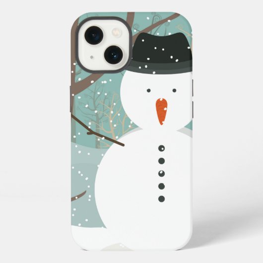 ミスター・ウィンター雪だるま iPhoneケース (裏面)
