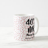ミスター・オールウェイズ・ライト 楽しい40周年記念 ルビーハート コーヒーマグカップ (正面右)