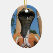 ミスター・スネーク赤コブラ頭…仏教地獄 セラミックオーナメント (裏面)