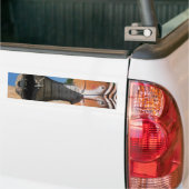 ミスター・スネーク赤コブラ頭…仏教地獄 バンパーステッカー (トラック上)