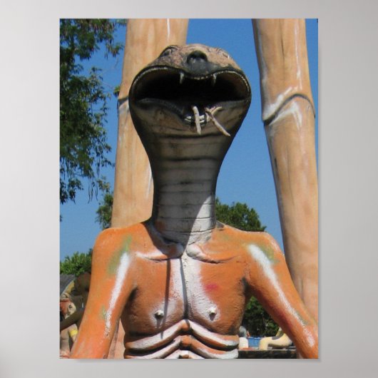 ミスター・スネーク赤コブラ頭…仏教地獄 ポスター (正面)