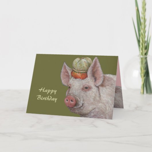 ミスター・スマイザ豚の誕生日カード カード (正面)