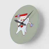 ミスター·トゥース ラウンド壁時計 (傾斜)