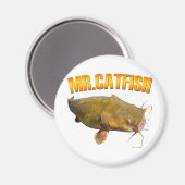 ミスター・ナマズ魚釣り マグネット (正面/裏面)