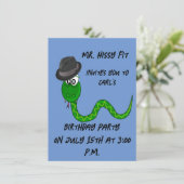 ミスター・ヒッシー・フィットスネーク誕生日招待状 招待状 (スタンド正面)