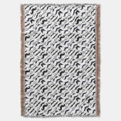 ミスター・ヒップスター・ムスタッシュヴィンテージレトロ スローブランケット (正面縦)