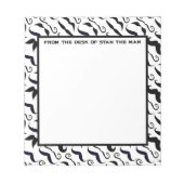 ミスター・ヒップスター・ムスタッシュヴィンテージレトロ ノートパッド (正面)