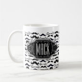 ミスター・ヒップスター・ムスタッシュヴィンテージレトロ マグカップ (左)