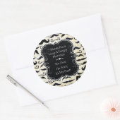 ミスター・ヒップスター・ムスタッシュヴィンテージレトロ ラウンドシール (封筒)