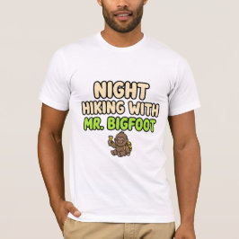 ミスター・ビッグフットと夜のハイキング - ビッグフット好きな方へのギフト H Tシャツ
