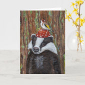 ミスター・フィンチ・グリーティングカード カード (黄色い花)