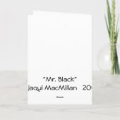 ミスター・ブラック カード (裏面)