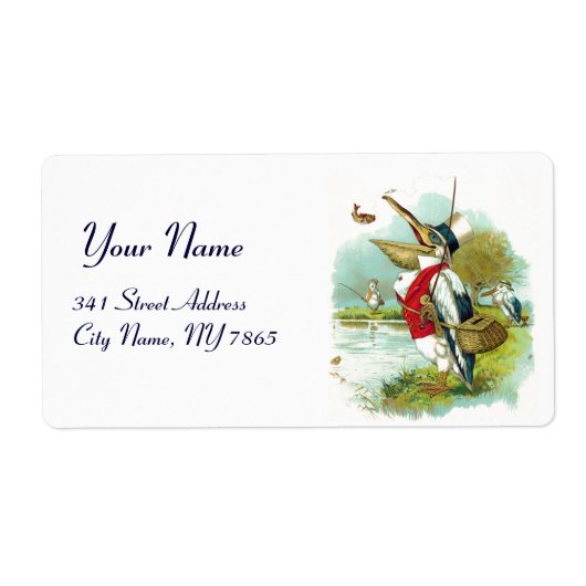 ミスター・ペリカン魚釣り ラベル (正面)