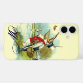 ミスター・ペリカン・魚釣り・モノグラム・クリーム Case-Mate iPhoneケース (裏面 (横))