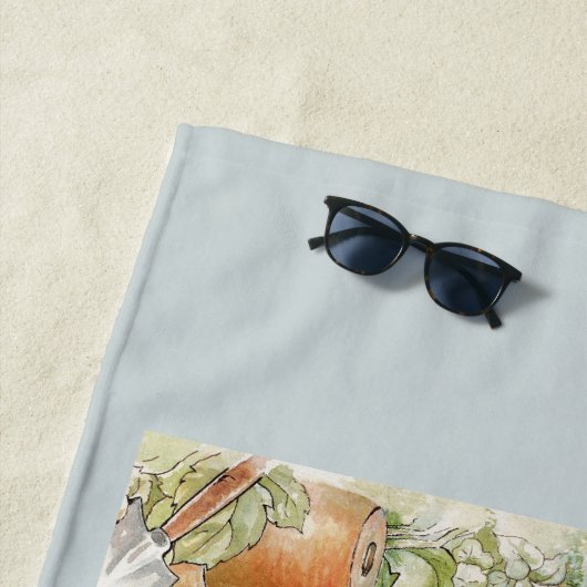 ミスター・マクレガーの庭のウサギのピーター ビーチタオル (インサイチュ)